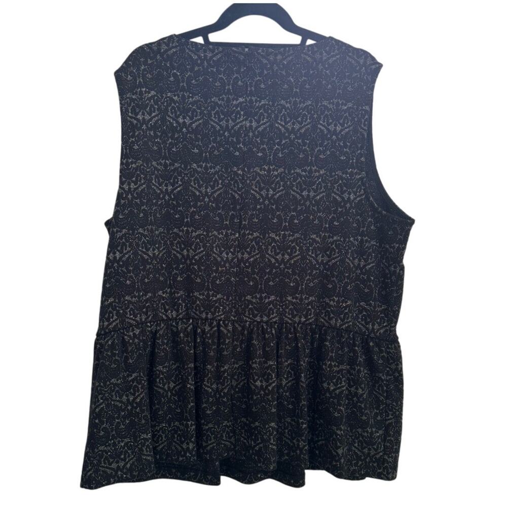 Talbots‎ Beaded Velvet Shimmer Sleeveless Peplum Blouse Plus Size 3X Tank Top - Picture 4 of 6